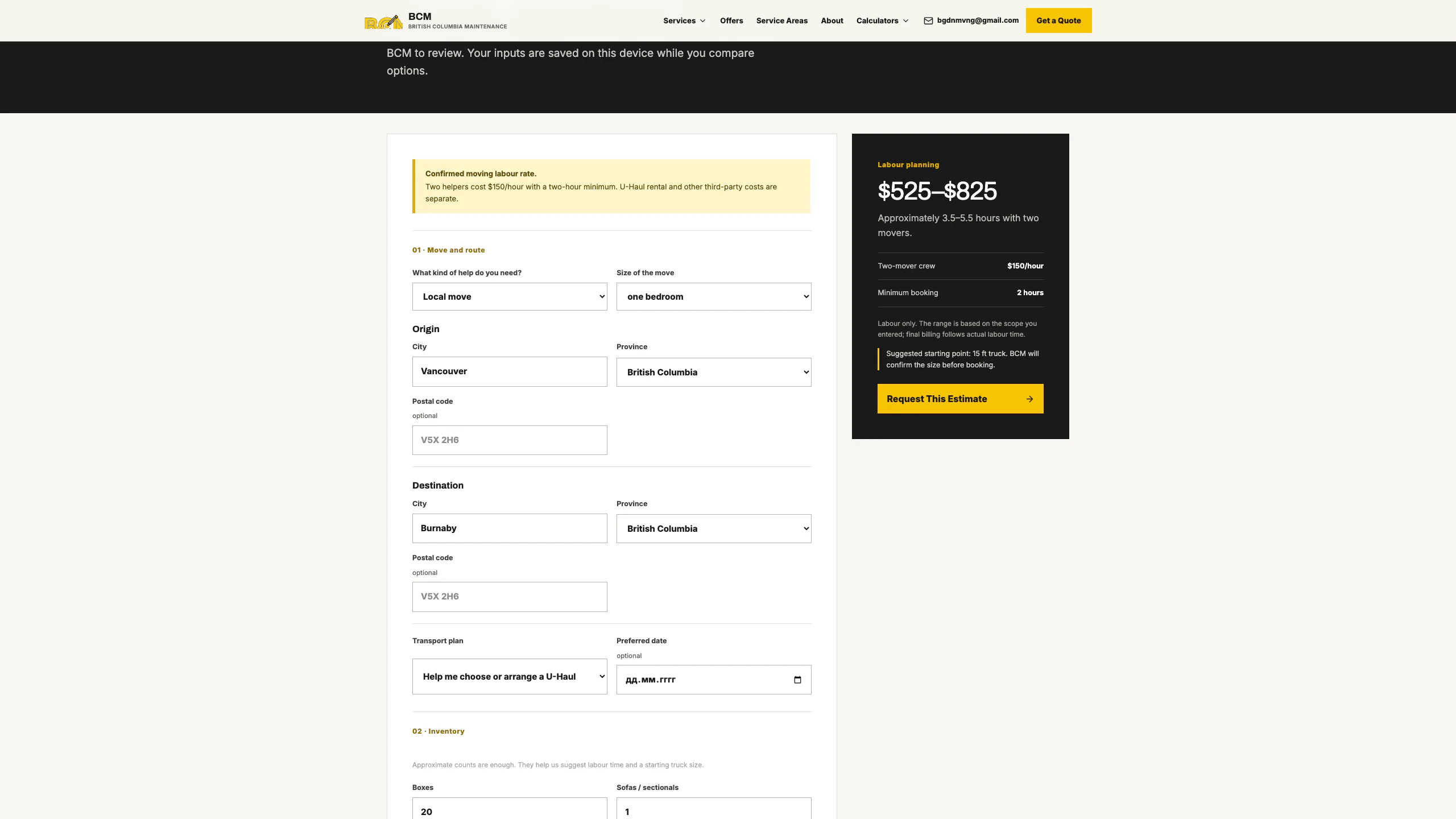 A full acquisition platform for a Vancouver home-services business detail 1